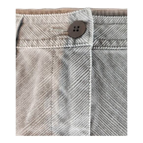 LL Bean 8p corduroy midi skirt 2 pockets with slip back button zip Y2K brown - Picture 5 of 10